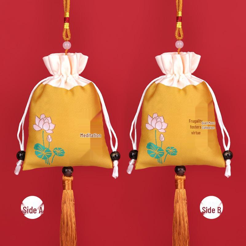 Embroidered Lavender Sachet: Dragon Boat Festival Car Pendant, Mosquito Repellent for Babies and Kids