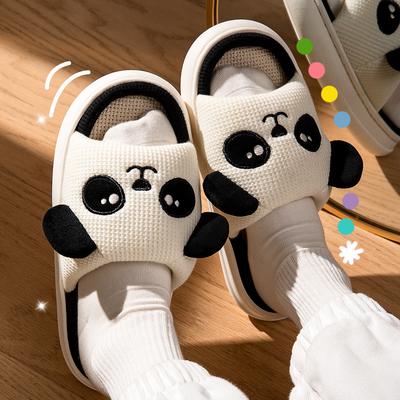 Тапочки унисекс из ткани с рисунком, нескользящие домашние тапочки, удобные дышащие тапочки для дома и улицы