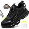 Men'S Safety Shoes Protection And Elastic Safety Boots Fashionable Casual Shoes Breathable Odor Protection Men'S Work Shoes