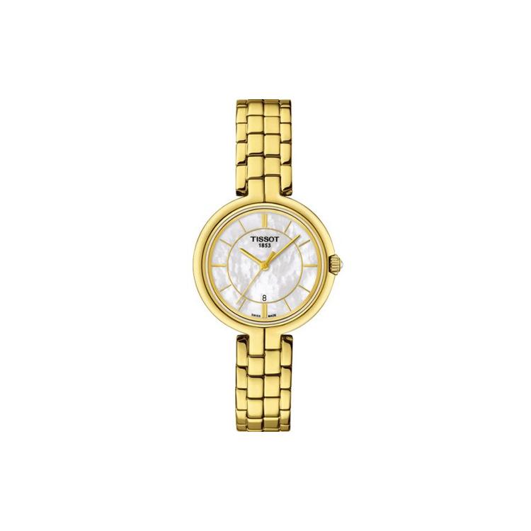 Tissot Женские часы Tissot Flamenco Collection с кварцевым механизмом, 26 мм, белый циферблат T094.210.33.111.00