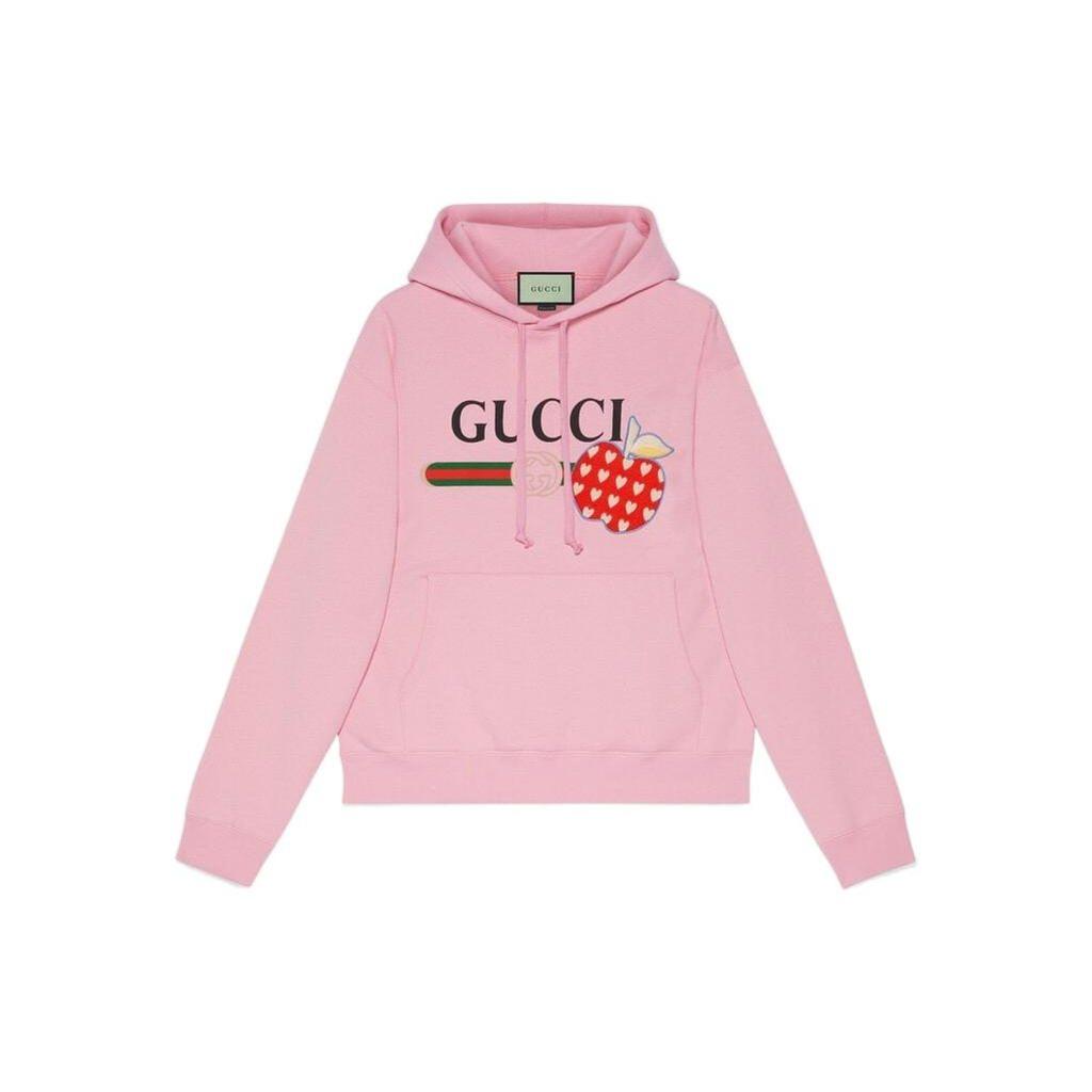 Gucci Толстовки Мужские Розовые С Капюшоном Средней Посадки Обычные 626989-XJDOR-5904