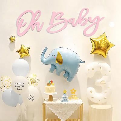 1 Набор Вывеска Oh Baby Деревянная Буква Дом Гостиная Спальня Настенное Украшение Детский Праздник Нейтральный Пол Раскрытие Гендера День Рождения Декор для Фона Вечеринки