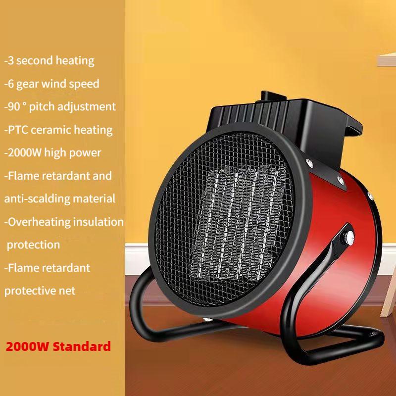 Small Fast Heating Warm Air Blower Household Bathroom Electric Heater Industrial High Power Hot Air Fan