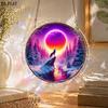 2D Flat - 1 Set/83pcs 18.8 Cm Acrylic Puzzle 2D Flat, Sun Catcher - 3-Layer Acrylic - Puzzle In Middle Layer - Colored Glass Effect Window Hanging Dec