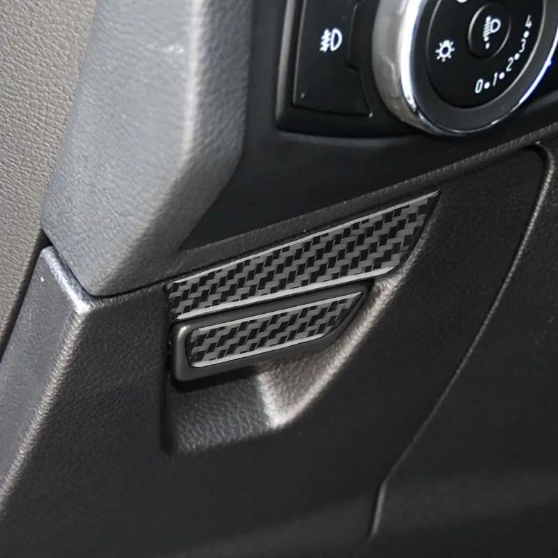 Carbon Fiber Car Accessories Dashboard Driver Storage Panel Modified Interior Trim Cover Sticker For Ford Focus MK3 2012-2018