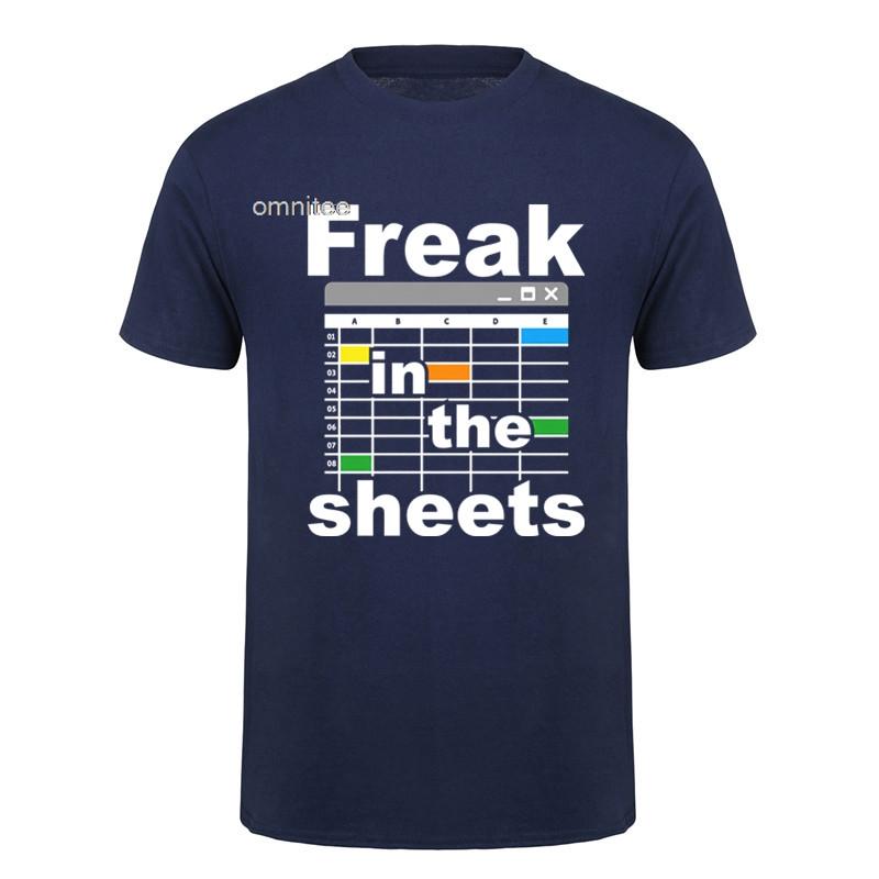 Freak in The Sheets TShirt Funny Accountant Spreadsheet TShirt Summer New Cotton Casual Accounting Tshirt HJ044