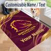 Custom Text Printed Rug Brisbane Broncos Non Slip Floor Carpet For Home Room Decor