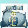 Комплект постельного белья Fallout Vault Boy с активным принтом для декора современной спальни