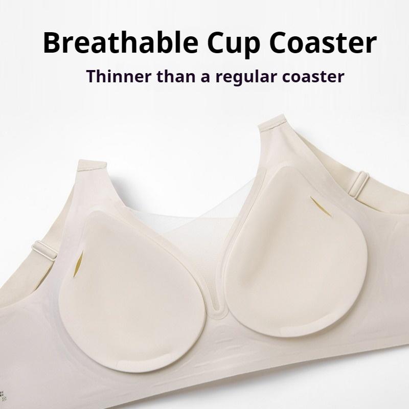 Jelly Deep V Full Cup Seamless Mesh Plus Size Underwear Thin Style Large Breasts Small Anti-Sagging Bra 6XL