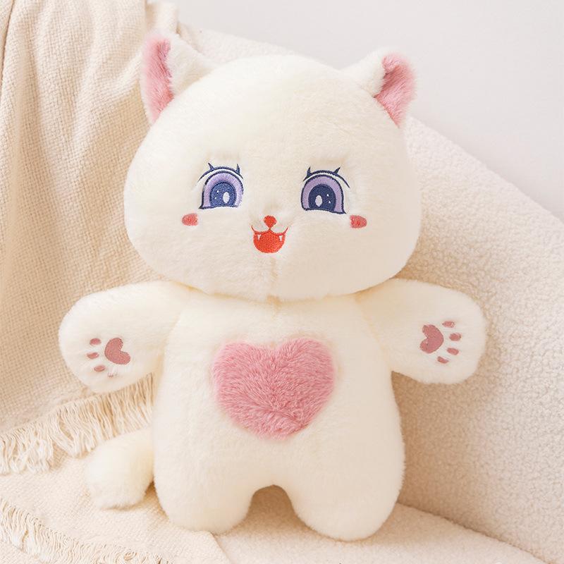38cm Cuddle Animal Puppy Cat Bear Doll Cute Soft Rabbit Fur Healing Plush Toy Companion Dolls