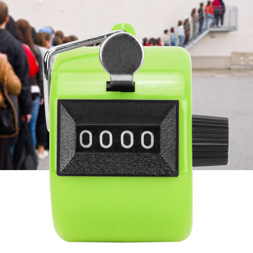 Счетчик BERM Hand Tally Counter 4Digits Пластиковая ручка сброса Ручной счетный инструмент с крючком Зеленый