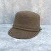 Simple wool blended flat-top equestrian hat women's autumn and winter warm knight hat fashionable face small high version Han Fan top hat