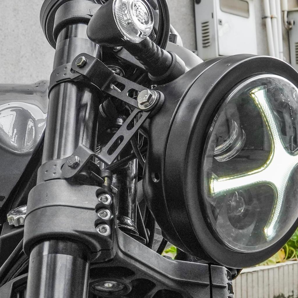 Motorcycle Headlight Stay, Diameter 1.9 - 2.0 inches (48 - 51 mm), Adjustable Stainless