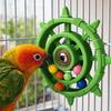 Rudder Shaped Bird Rattle Toy Bite Resistant Parrot Interactive Play  Bird Cage Enrichment