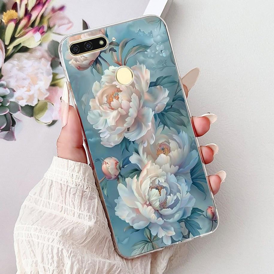 For Huawei Y6 2018 Case ATU-L21 ATU-L22 Cover Luxury Marble Butterfly Soft Silicone Phone Cover For Huawei Y6 Prime 2018 Carcasa