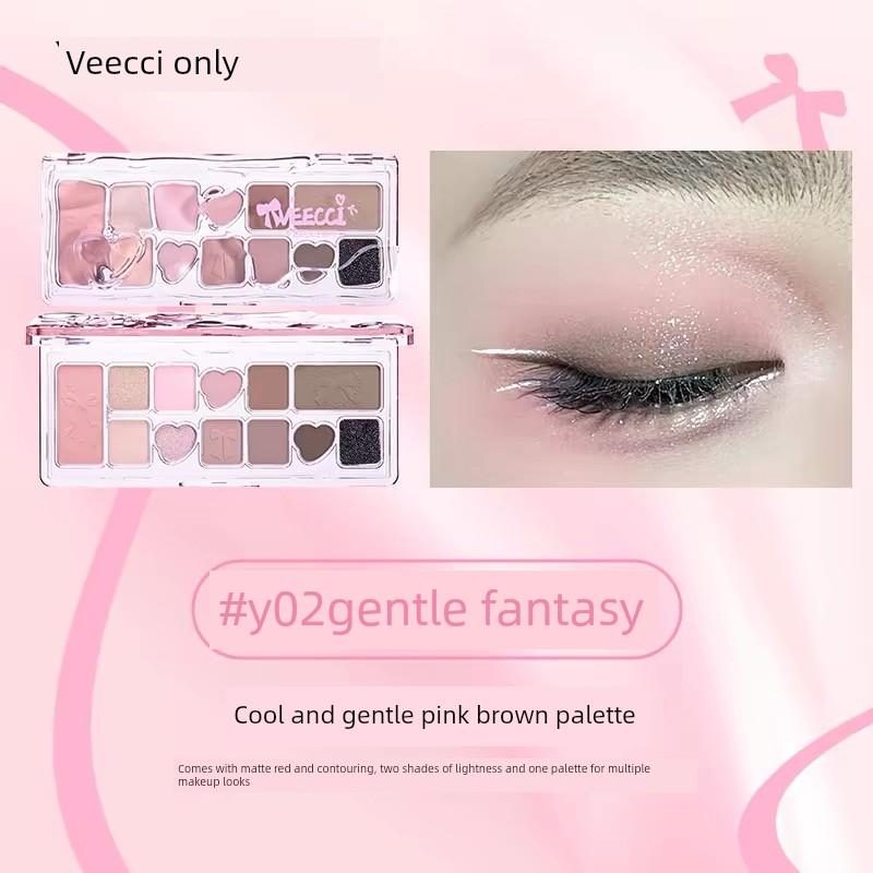 Veecci/Veecci Ribbon Fantasy Eleven-Color Eyeshadow Palette Long-Lasting Eyeshadow Blush Pearlescent Highlighting Comprehensive Palette