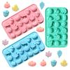18-Cavity Autumn Harvest Themed Silicone Mold 3D Pumpkin Maple Leaf Acorn Shaped Chocolate Biscuit Candy Mould