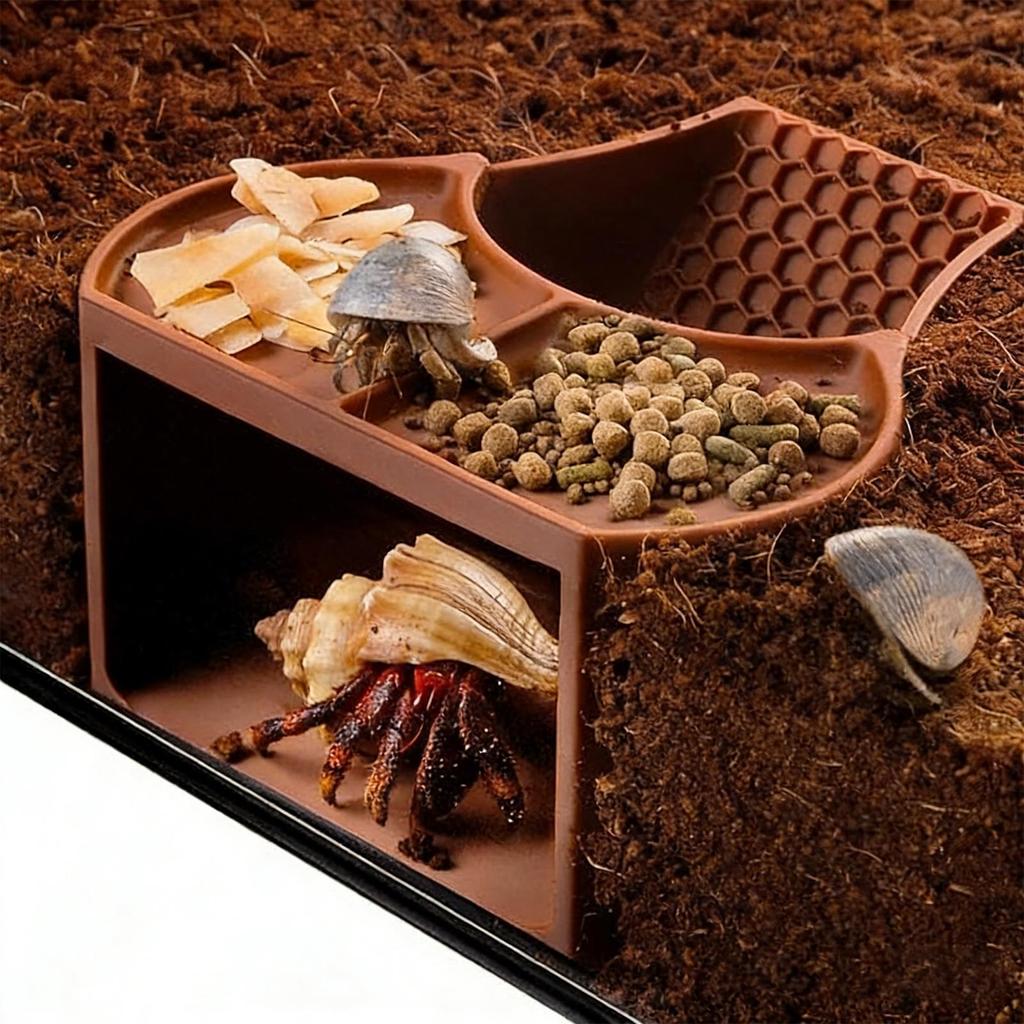 Домик для рака-отшельника, Домик-лазалка, Лестница с двойной кормушкой, Тоннель-пещера для рака-отшельника, Для наблюдения за питомцами, Смотровой, Кормушка