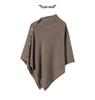 Cashmere Women's Loose-Fit Cardigan with Buckle - Cozy Autumn/Winter Shawl Scarf Coat