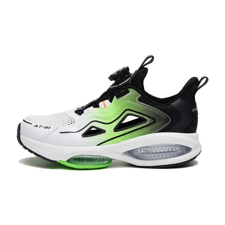 Anta Durable Low-Top Kids Running Shoes Kids Sneaker White Black Green 312226990A-5