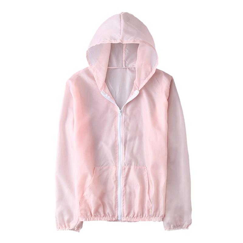 Outdoor Casual Loose Sunscreen Blouse Sun Protection Beach UV Jacket Women Solid Color Wild Thin Coat Anti-UV Breathable Hooded