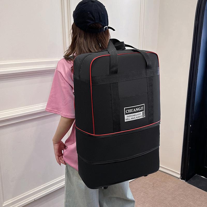 1/2/3 слоя 4/5 колес дорожная сумка водонепроницаемый портативный дорожный чемодан на колесиках сумка-переноска унисекс расширяемые складные сумки-оксфорды для багажа