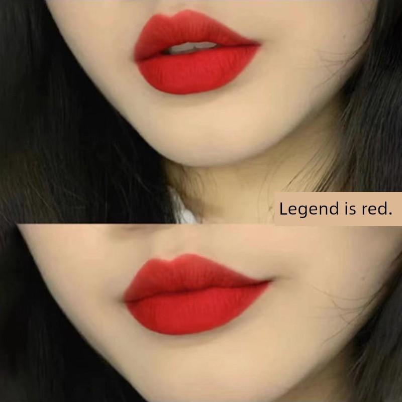 Non-Fading No Stain on Cup Burgundy Lipstick Raincoat Stiletto Heel Matte Waterproof Nourishing Long-Lasting Yellow Leather White Non-Fading