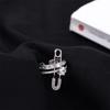 Girls Exaggerated Zircon Double Layer Pin Design Finger Rings Copper Fashion Jewelry Open Ring