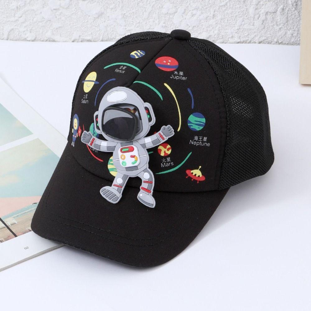 Planet Print Children Peaked Hats Cartoon Astronaut Sun Hat Kids Baseball Caps  Boys Girls