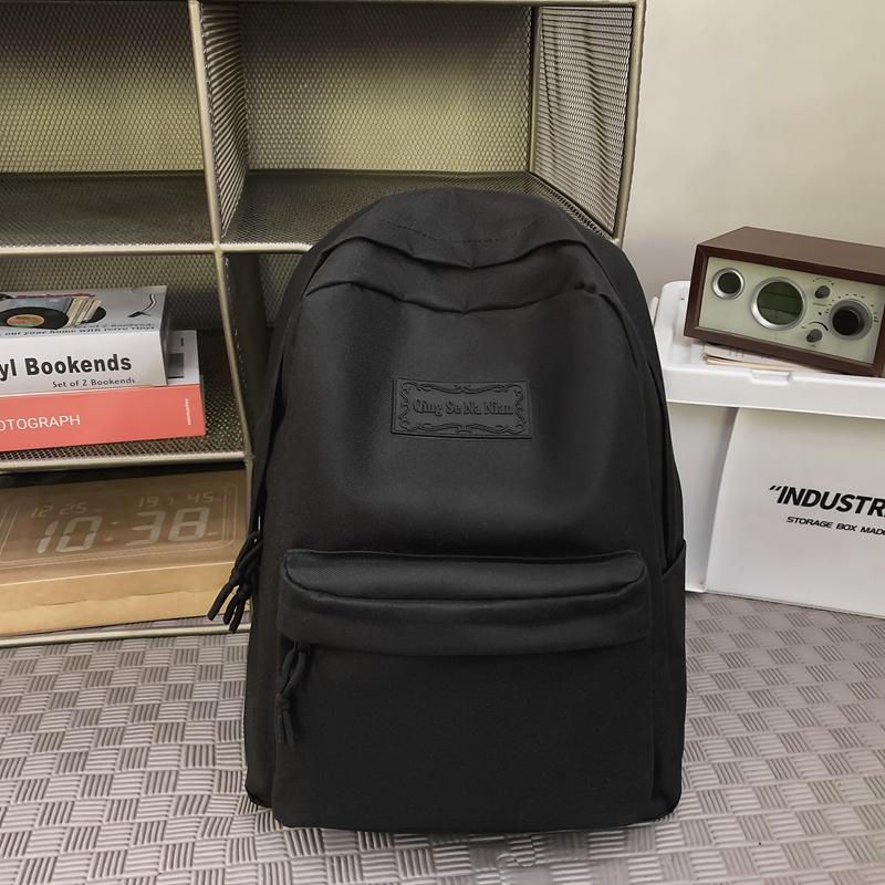 Однотонный школьный рюкзак для студентов, мужской, большой емкости, кампусный рюкзак, Оксфорд, женский дорожный рюкзак