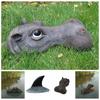 Прочная скульптура животного Голова бегемота Плавающая недеформируемая садовая скульптура для пруда во дворе Плавающее животное Реалистичная имитация сада