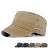 Men Flat Sun Hat Cotton Military Caps Outdoor Baseball Cap Trucker Cap Captain Cap Men Cadet Army Cap