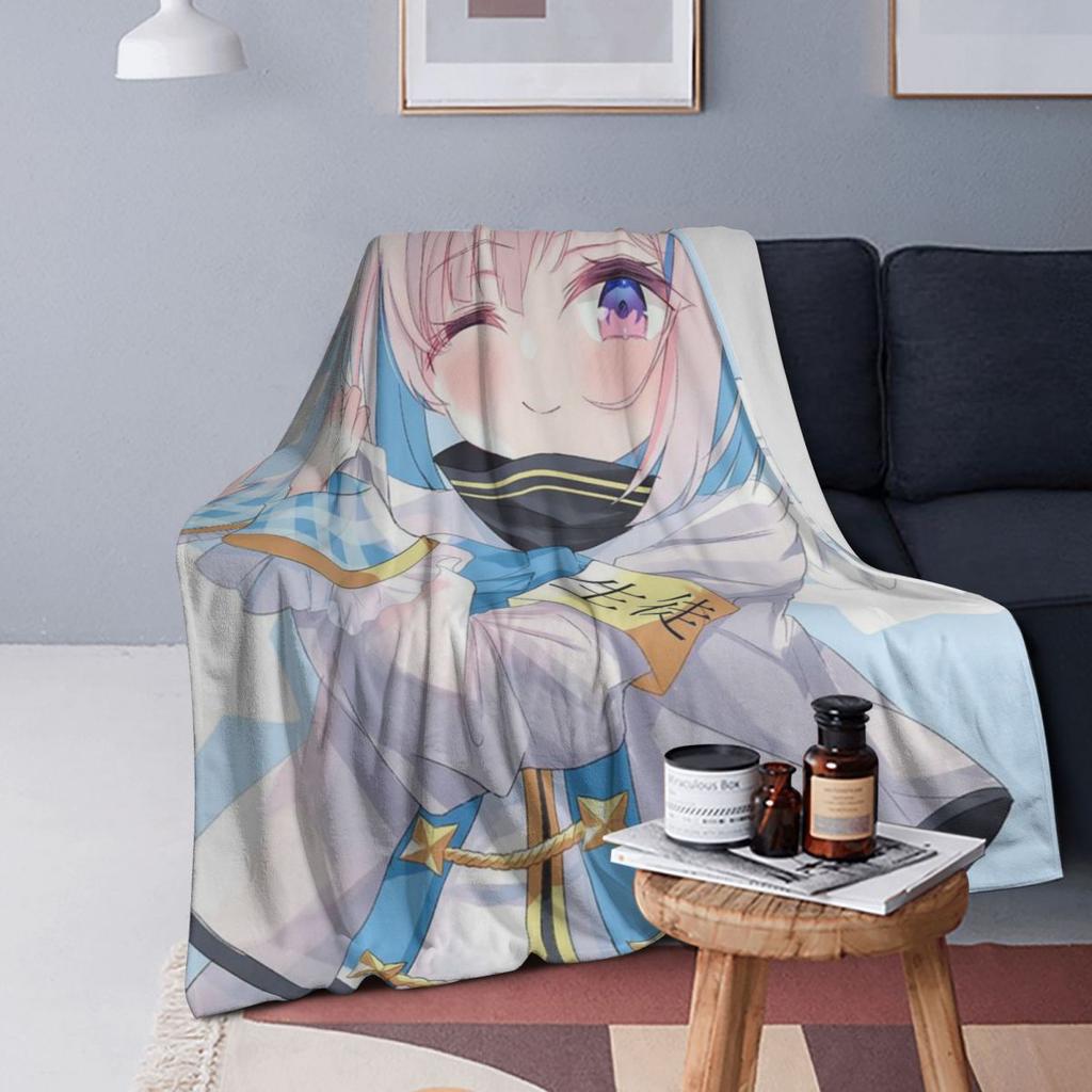 Hololive Blanket Soft Warm Flannel Throw Blanket Cover for Bed Living room Picnic Travel Home Couch