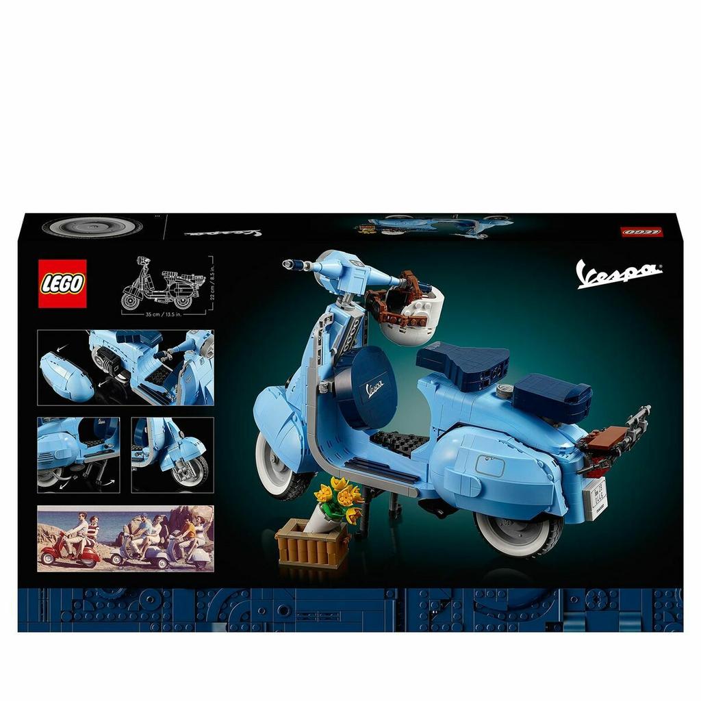 Lego Icons Vespa 125 model kit pastel blue
