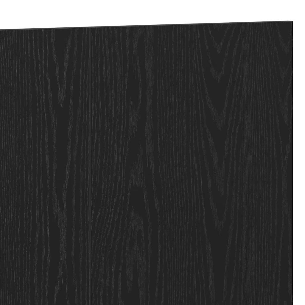 Bed Headboard in Black Oak Look 160 x 1.5 x 80.5 cm