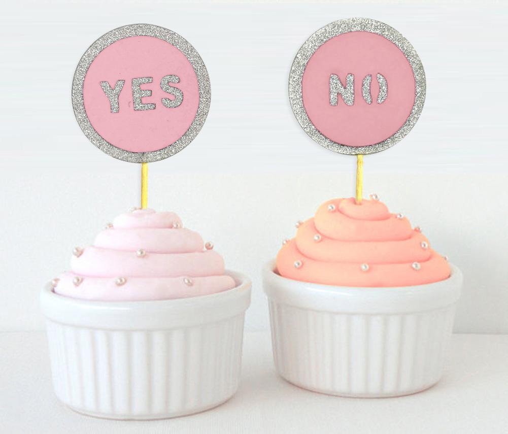 Дарлинг Сувенир| Да или нет топперы для кексов | Украшения для праздничных десертов - упаковка