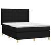 Maison Exclusive - Sommier à lattes de lit avec matelas Noir 140x190 cm Tissu