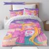 Sailor Moon Chibi Style Bedding Set Anime Duvet Cover Polyester Soft Bed Linen Set -QJY