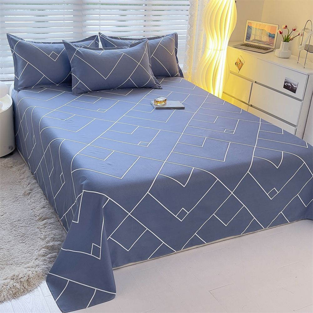 Bed Sheet Single Piece Single Double Bed Sheet Nordic Style Skin-friendly Brushed Bed Sheet Dormitory Single Simple