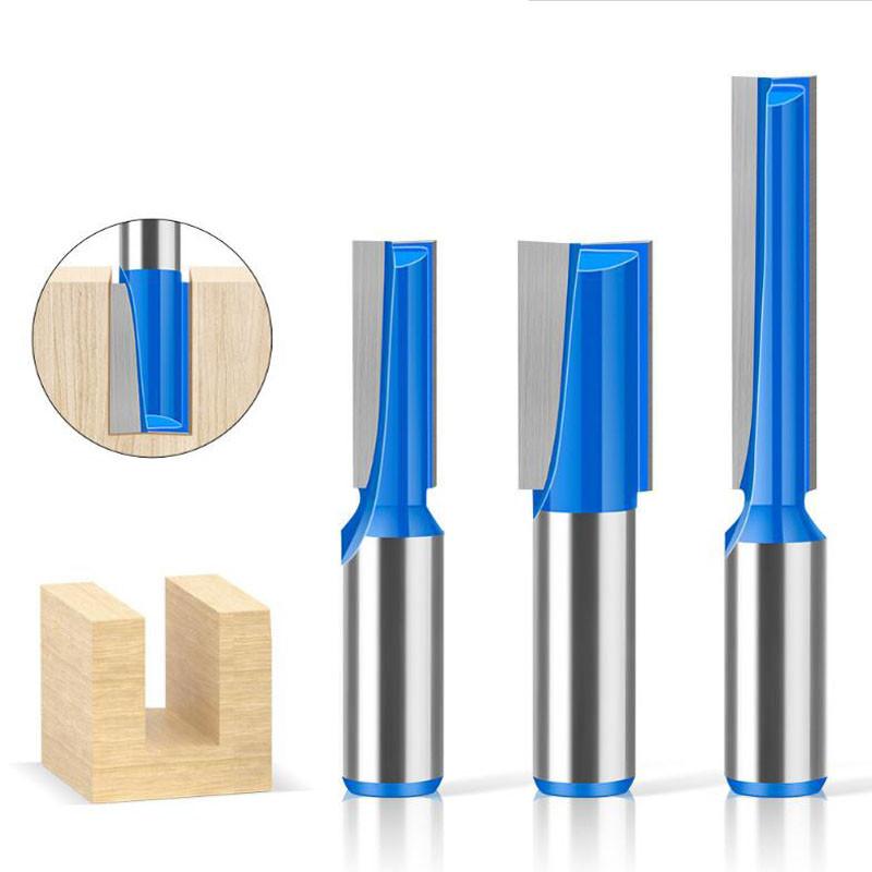 Удлиненная нижняя фреза, фреза для деревообработки, кромкообрезной станок, прямой резак, инструмент для деревообработки Lockhole, хвостовик 12 мм, 1/2 дюйма