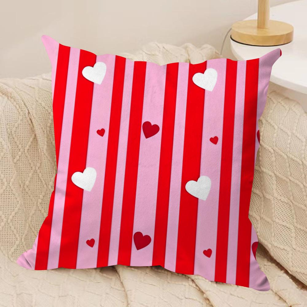 Valentines Day Cushion Cover Pillowcase Ultra Soft Skin Friendly Fabric Cloud Like Comfort Concealed Zipper