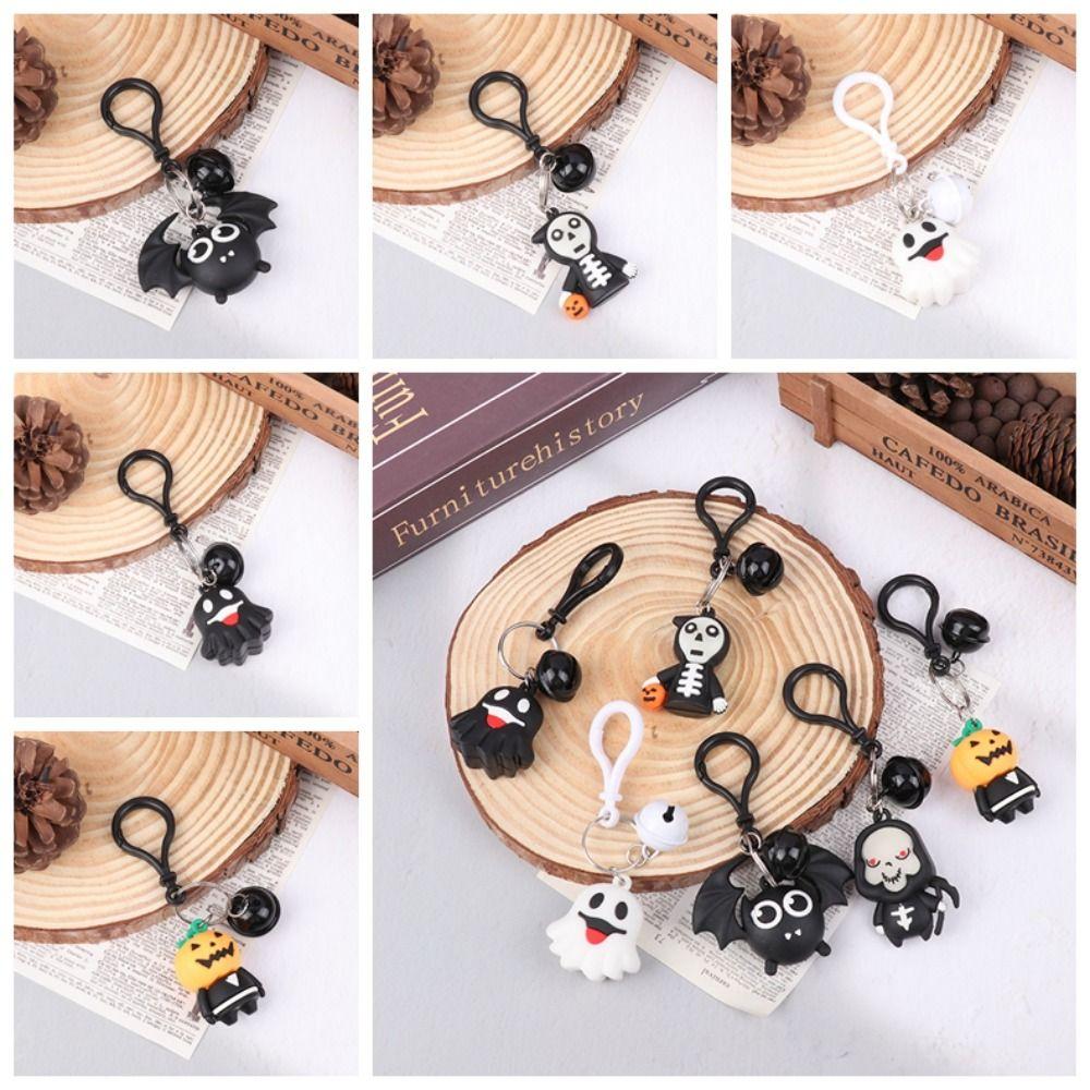 Ghost Halloween Ghost Cartoon Keychain Halloween Skeleton Ghost Keychain Female Lady Girl