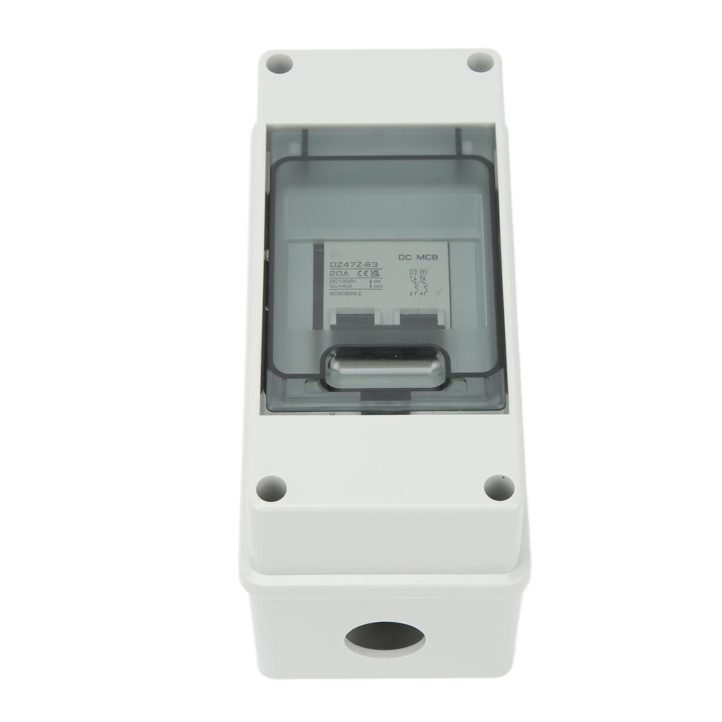 2P PV System DC Mini Circuit Breaker with Box IP65 Waterproof Solar PV Disconnect Switch DC1000V 20A