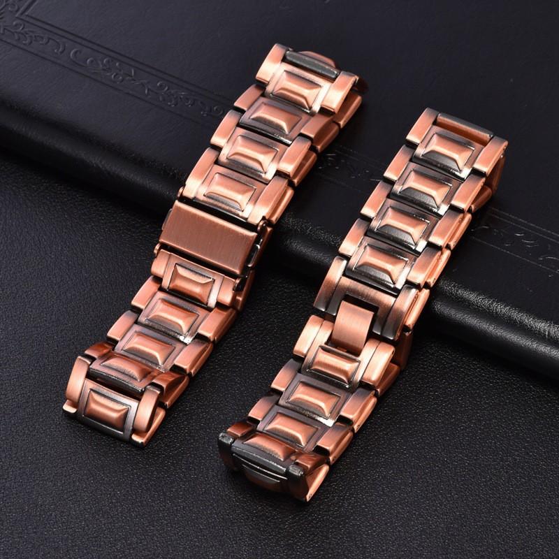 Copper Tone Magnetic Bracelet Couples Geometric Cross Design Vintage Style Electroplated Unisex Jewelry