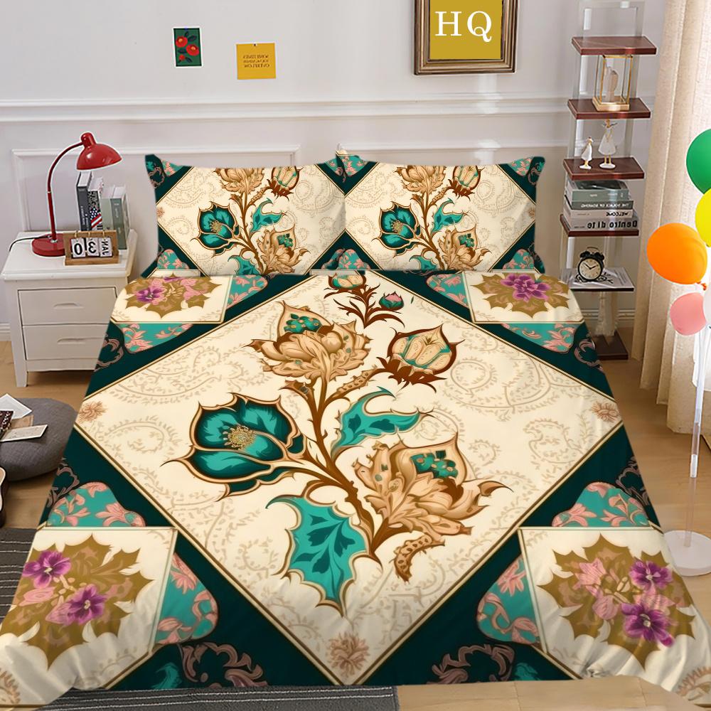 Домашнее постельное белье 3D Высокое качество с принтом пейсли для женщин, королевский размер, декор для спальни, комплект постельного белья, покрывало