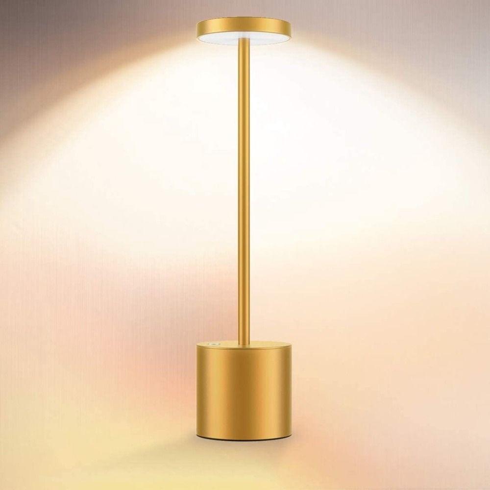 Stepless Dimming Touch Sensor Lamp Three Colors Wireless Reading Lamp Desk Lamp  Club Decoration