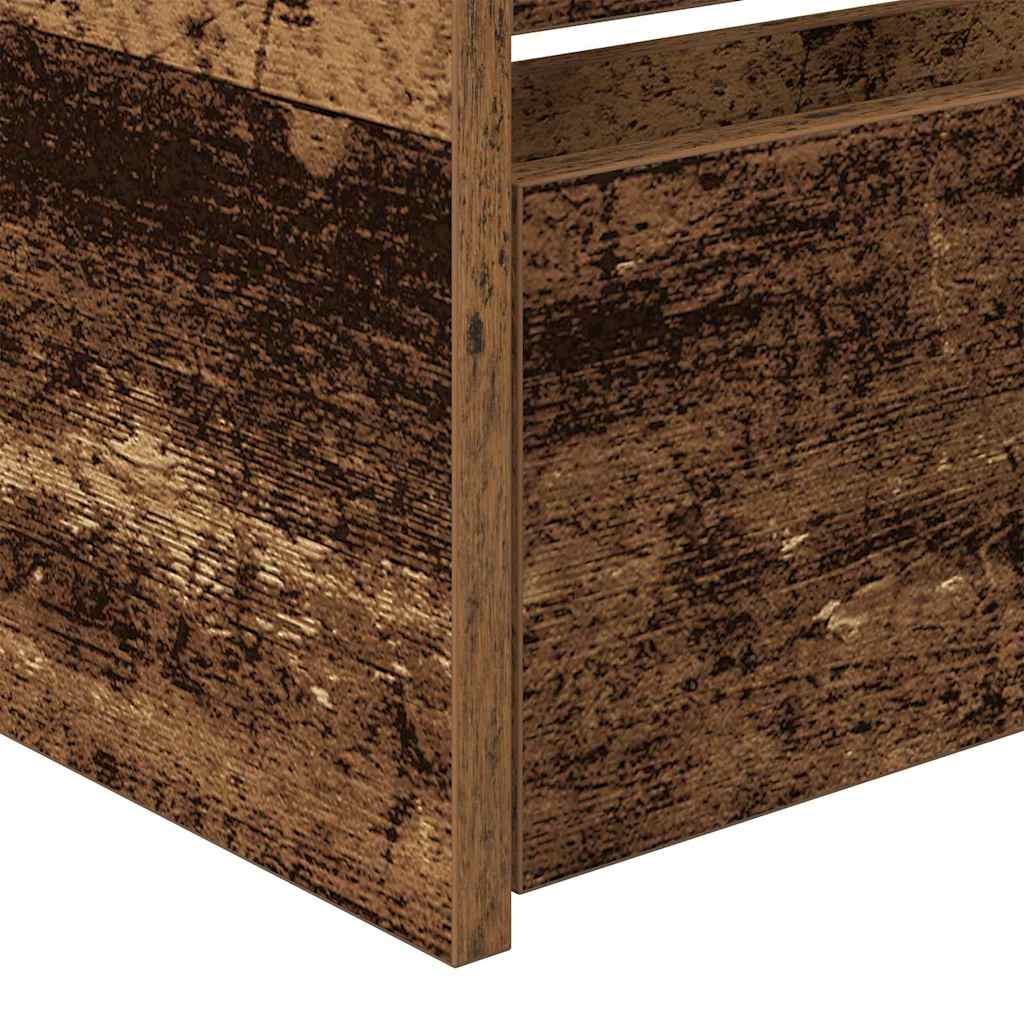 Daybed with Headboard Reclaimed Wood Look 90 x 200 cm Wood Based Panel