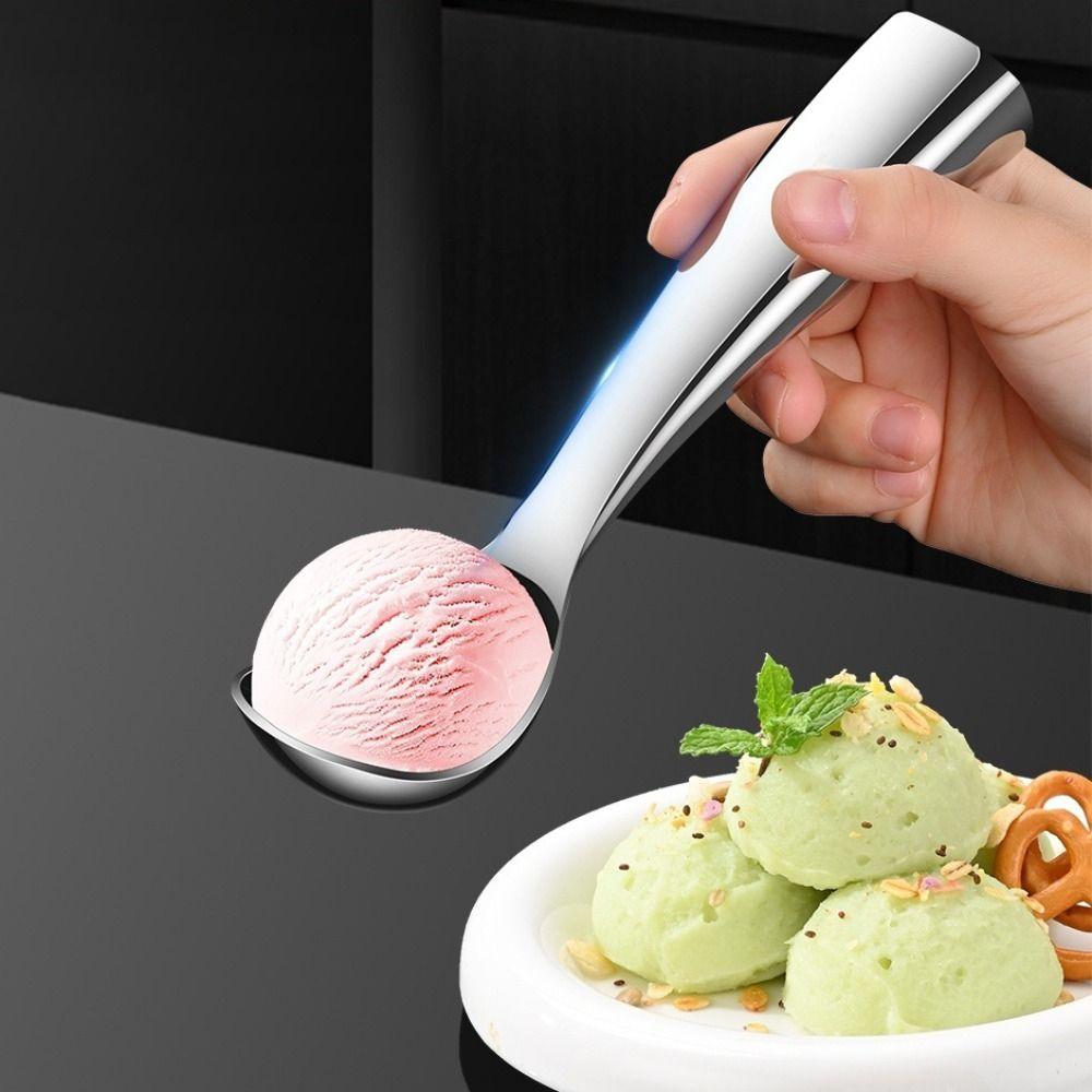 Self-melting Ice Cream Spoon 304 Stainless Steel Gelato Ball Spoon Durable Watermelon Scoop Yogurt