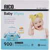 RICO Baby Wipes, 900 count (100 count x 9 packs), Costco, Large, Thick, Unscented