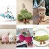 Новые брелоки и декоративные подвески: зефир, вишня, дракон, кролик, кофейная чашка, плюшевый мишка, футбольный мяч, черепаха